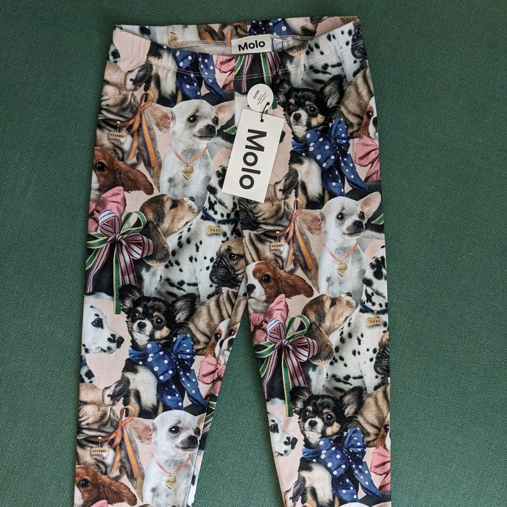 Molo Puppy Love Niki Leggings sz 12 yrs